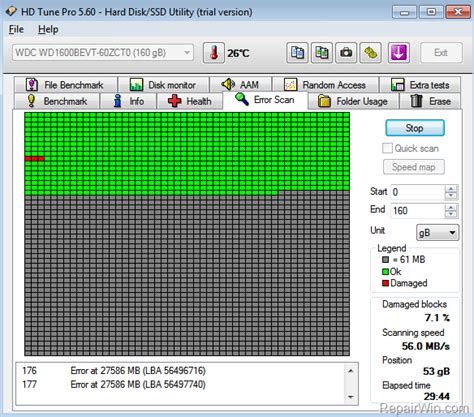 hard disk testing tool